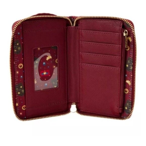 Disney Loungefly Red Snow White Evil Queen Throne Zip Around Wallet, RARE NEW - Picture 4 of 6